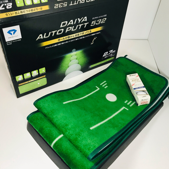 【美品】ダイヤパッティングマット ゴルフ 練習器 ダイヤオートパット532ゴルフ