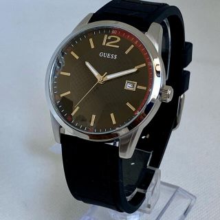 ゲス(GUESS)の新品 GUESS ゲス ペリー 42mm ブラックシリコンバンド W0991G1(ラバーベルト)