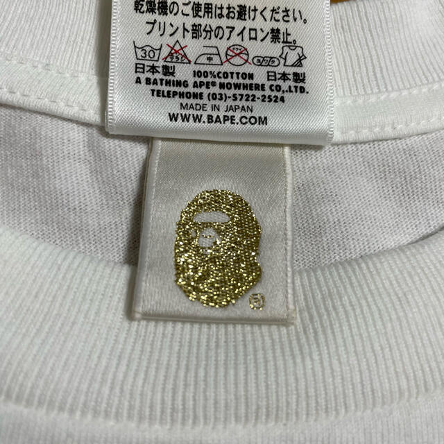 A BATHING APE(アベイシングエイプ)のA Bathing Ape FIRE BAPE ロゴ 銀箔 Tシャツ NIGO期 メンズのトップス(Tシャツ/カットソー(半袖/袖なし))の商品写真