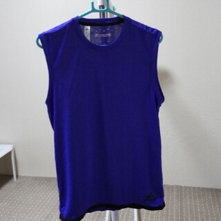 adidas　袖なし　紫　サイズL(Tシャツ/カットソー(半袖/袖なし))
