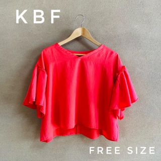 ケービーエフ(KBF)のKBF/タックフレアスリーブブラウス/ピンク(シャツ/ブラウス(半袖/袖なし))