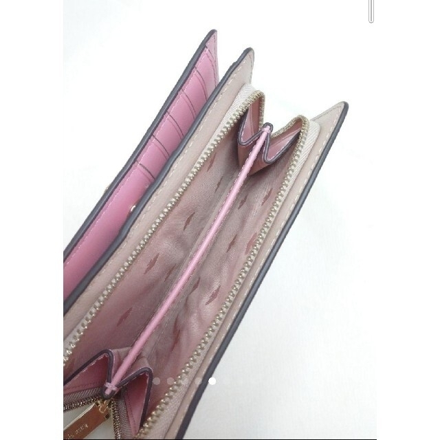 ケイトスペード 折り財布 ミディアム アデル ベージュ ホワイト ピンク 新品