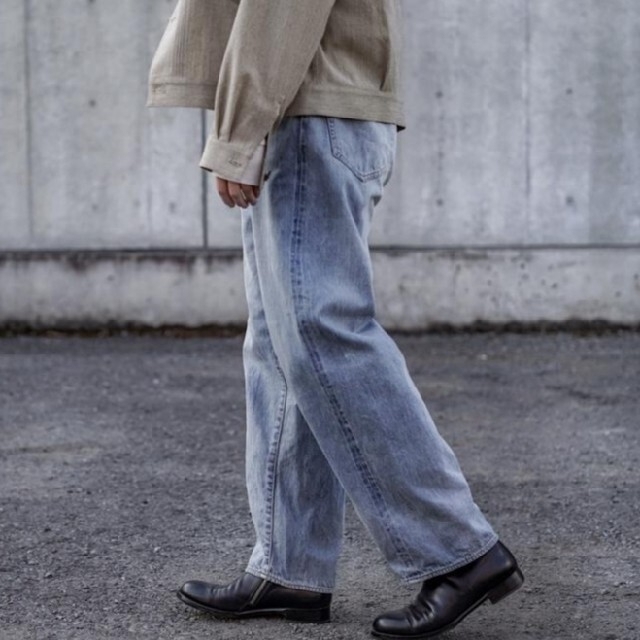 新品 21SS comoli DENIM 5P PANTS デニム BLEACH - デニム/ジーンズ