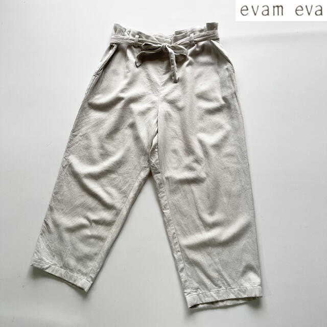 evam eva エヴァムエヴァ wide pants ワイドパンツ E223T087 stone