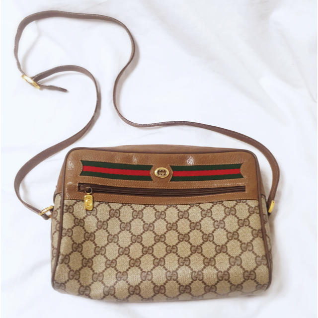 GUCCI オールドグッチ ヴィンテージシェリーライン ショルダーバッグ