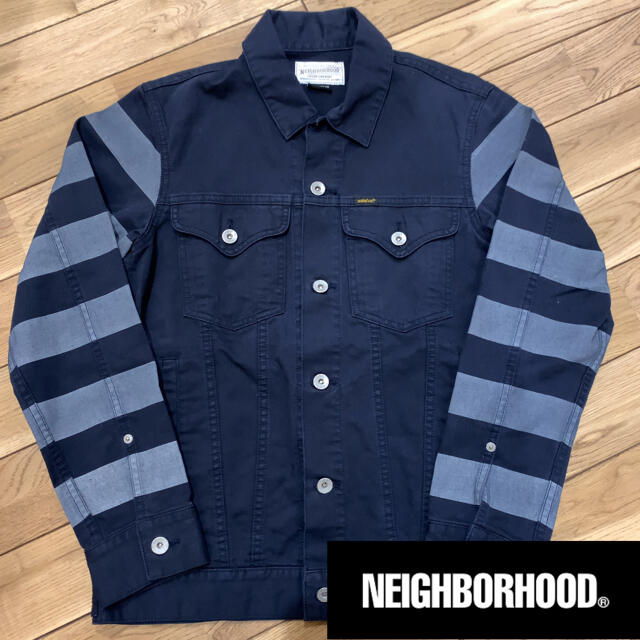 NEIGHBORHOOD(ネイバーフッド)のネイバーフッド   neighborhood 袖　ボーダー　デニムジャケット メンズのジャケット/アウター(Gジャン/デニムジャケット)の商品写真