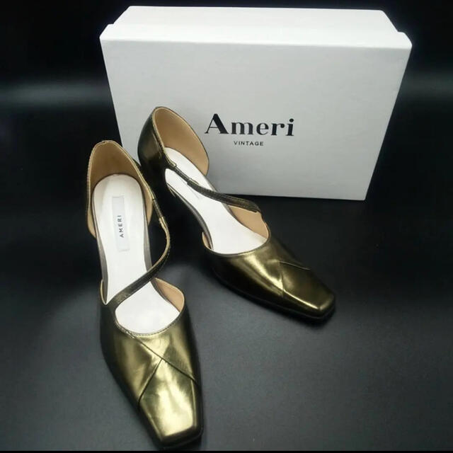 Ameri VINTAGE(アメリヴィンテージ)の完売品✨‼️❤️AMERI❤️ASKEW STRAP PUMPS レディースの靴/シューズ(ハイヒール/パンプス)の商品写真