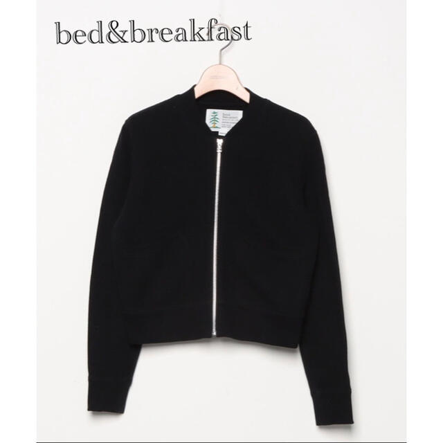 BED&BREAKFAST(ベッドアンドブレックファスト)のbed&breakfast ブルゾン S ジャケット ブラック 黒 ジップ レディースのジャケット/アウター(ブルゾン)の商品写真