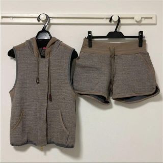 ダブルスタンダードクロージング(DOUBLE STANDARD CLOTHING)のセットアップ　キルトベスト＋ショートパンツ(セット/コーデ)