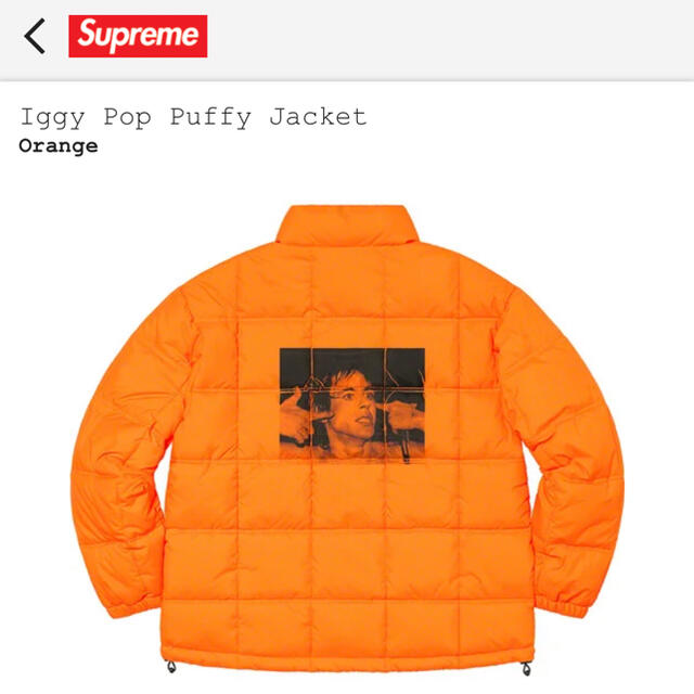 Supreme(シュプリーム)のSupreme Iggy Pop Puffy Jacket （Orange） メンズのジャケット/アウター(ダウンジャケット)の商品写真