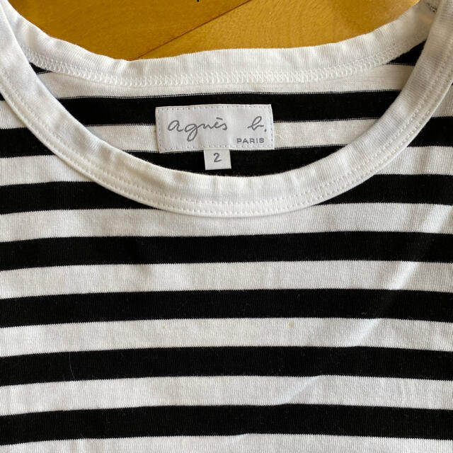 agnes b.(アニエスベー)のアニエスベー　J008 TS ボーダーTシャツ　サイズ2 レディースのトップス(Tシャツ(長袖/七分))の商品写真