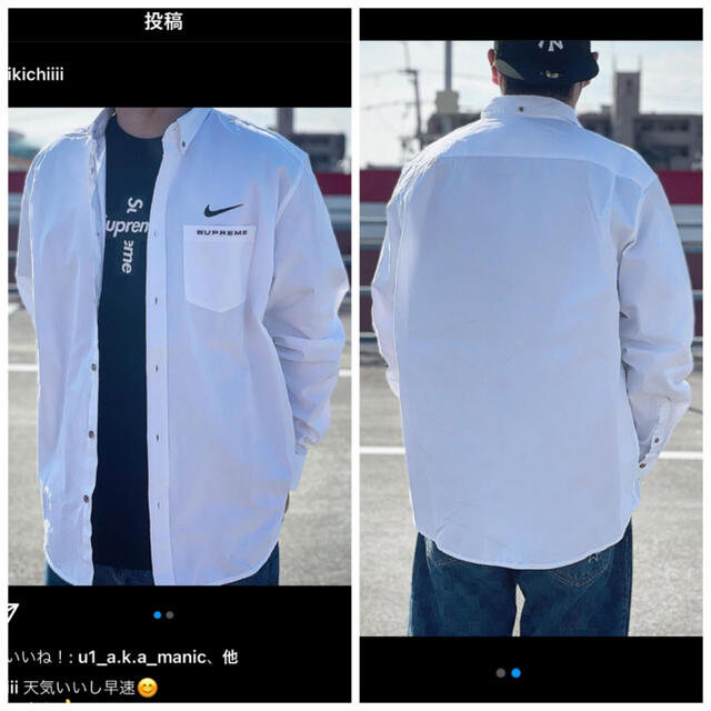 supreme 21ss nike Cotton Twill Shirt