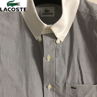 ラコステ(LACOSTE)の【美品】LACOSTE 長袖 シャツ ストライプ 3サイズ(シャツ)