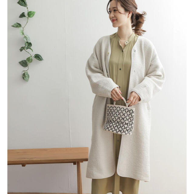 URBAN RESEARCH DOORS キルトノーカラーコート-