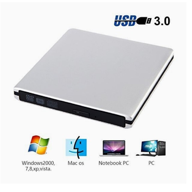 ポータブルCD・DVDドライブ External ODD & HDD Devic スマホ/家電/カメラのPC/タブレット(PC周辺機器)の商品写真