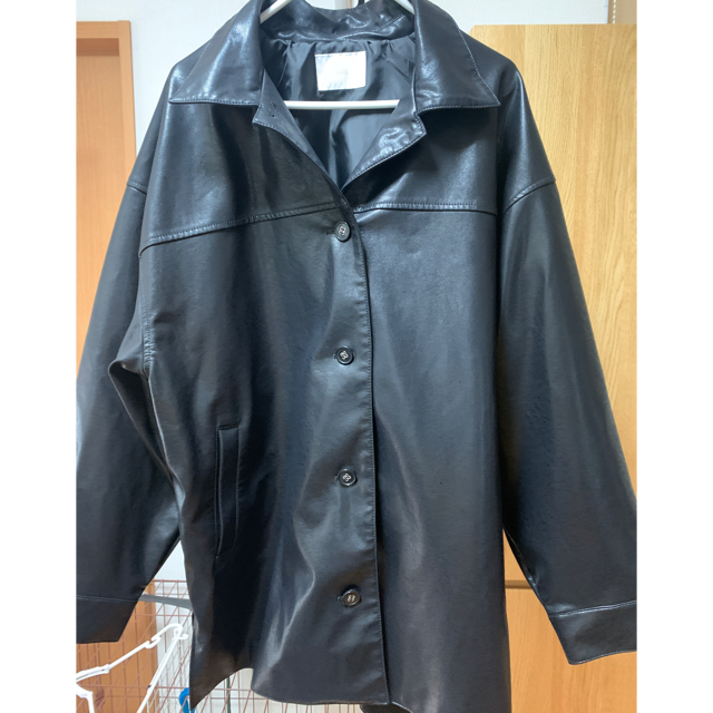 期間限定お試し価格 アウター ルーズシルエット シンセティックレザー