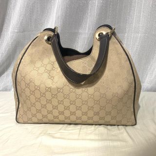 グッチ(Gucci)の【美品】GUCCI グッチ GGロゴ　キャンバス　ハンドバッグ(ハンドバッグ)