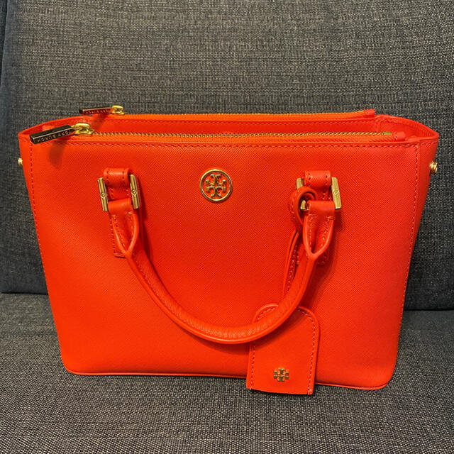 Tory Burch(トリーバーチ)の【正規品美品】トリーバーチ ショルダーバッグ オレンジ 2ウェイ レディースのバッグ(ショルダーバッグ)の商品写真