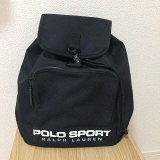 ポロラルフローレン(POLO RALPH LAUREN)の美品 POLO SPORT ミニリュック黒(リュック/バックパック)