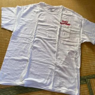 テンダーロイン(TENDERLOIN)のサイコムＴシャツ　XL 白　ワンポケット　白　ロゴ　チボリサーフショップ(Tシャツ/カットソー(半袖/袖なし))