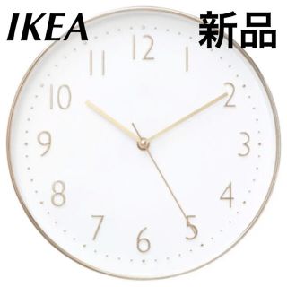 イケア(IKEA)のイケア　IKEA 時計　DILLADE 　ディッラデ　ウォールクロック　ゴールド(掛時計/柱時計)