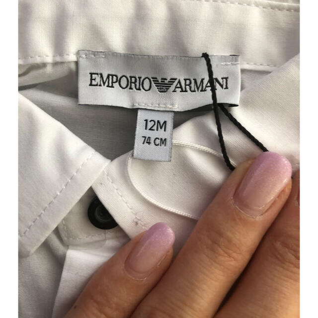 Emporio Armani(エンポリオアルマーニ)のエンポリオアルマーニ　キッズベビー　半袖シャツ　12Mサイズ　新品　新作 キッズ/ベビー/マタニティのベビー服(~85cm)(シャツ/カットソー)の商品写真