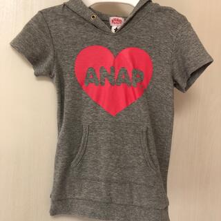 アナップキッズ(ANAP Kids)の値下げ！！　ANAP kids １００サイズ　半袖トレーナー　ハート　ロゴ(Tシャツ/カットソー)