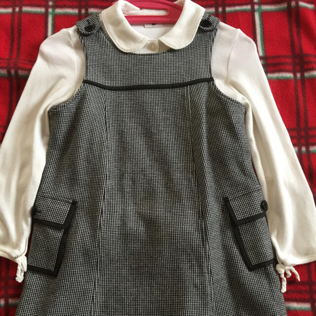 BeBe(ベベ)のBeBe ジャンパースカート ワンピース ブラウス付き 120 キッズ/ベビー/マタニティのキッズ服女の子用(90cm~)(ワンピース)の商品写真