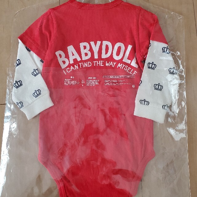 BABYDOLL(ベビードール)の最終価格❢❢ BABYDOLL 切替ﾎﾞﾃﾞｨｽｰﾂ 80 キッズ/ベビー/マタニティのベビー服(~85cm)(ロンパース)の商品写真