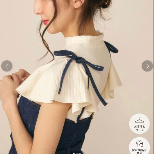MIIA(ミーア)の新品タグ付♡肩リボンジャンスカ レディースのワンピース(ロングワンピース/マキシワンピース)の商品写真