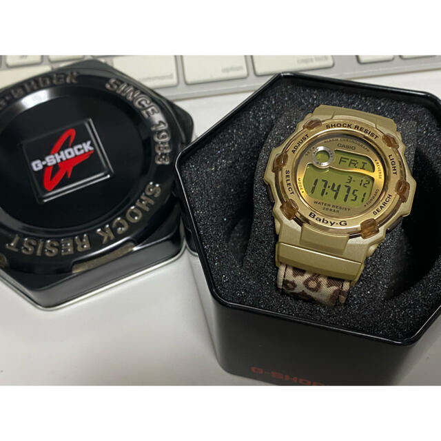 Baby-G - baby-G-SHOCK/BG-3000V/レオパード/ヒョウ柄/ゴールド/絶版の