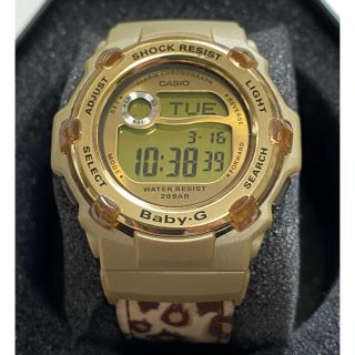 ベビージー(Baby-G)のbaby-G-SHOCK/BG-3000V/レオパード/ヒョウ柄/ゴールド/絶版(腕時計)