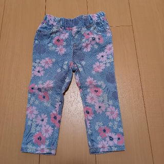 ベビーギャップ(babyGAP)の花柄　ジーパン　デニムパンツ(パンツ/スパッツ)