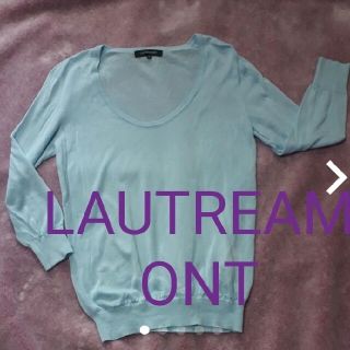 ロートレアモン(LAUTREAMONT)の美品LAUTREAMONT薄手ニットソー水色(カットソー(長袖/七分))