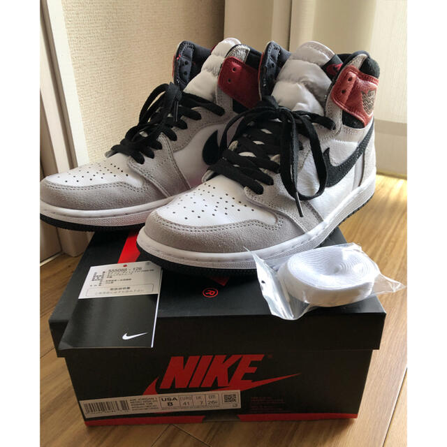 NIKEAIR JORDAN1 HIGH OG LIGHT SMOKE GREYスニーカー