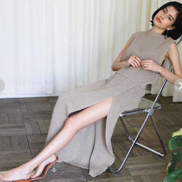 PAPER KNIT スリットスカート
