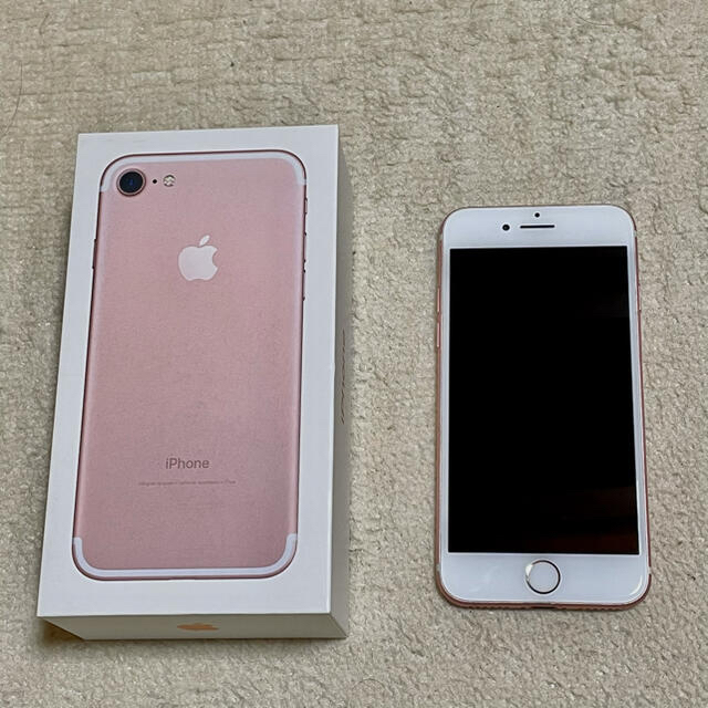 Apple(アップル)のiPhone7 ピンク 128G 中古 スマホ/家電/カメラのスマートフォン/携帯電話(スマートフォン本体)の商品写真