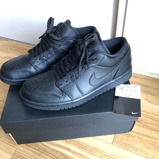 air jordan 1 low triple black 27.5