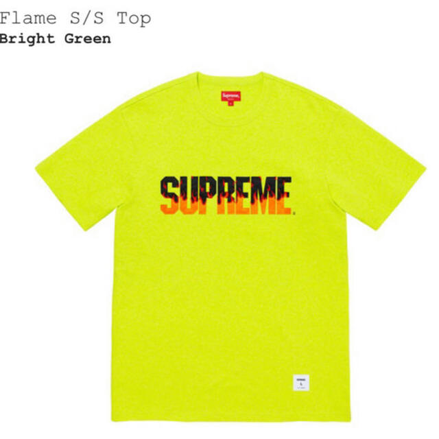 supreme 新品 フレイムロゴ Tシャツ Lサイズ トップス Tシャツ