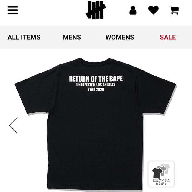 UNDEFEATED - BAPE X UNDFTD COLLEGE TEE 001TEG731905Xの通販 by ...