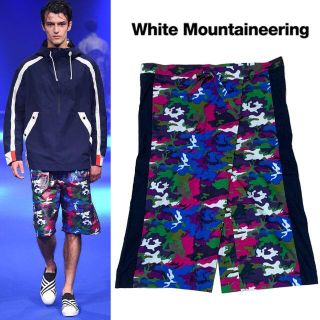 ホワイトマウンテニアリング(WHITE MOUNTAINEERING)のホワイトマウンテニアリング 迷彩 切替 ショート ハーフ パンツ 0(ショートパンツ)