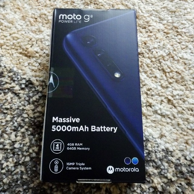 Motorola(モトローラ)の【新品未開封】moto g8 power lite ポーラブルー スマホ/家電/カメラのスマートフォン/携帯電話(スマートフォン本体)の商品写真