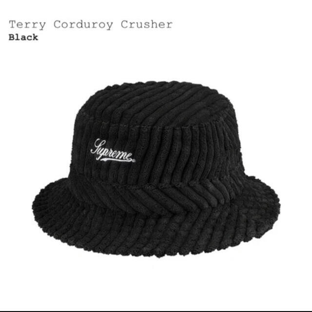 Supreme(シュプリーム)のsupreme Terry Corduroy Crusher  ブラック メンズの帽子(ハット)の商品写真