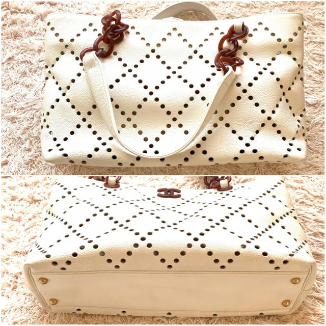 CHANEL - シャネル パンチング トート ショルダーバッグ の通販 by