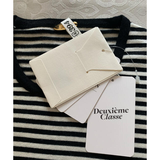 DEUXIEME CLASSE(ドゥーズィエムクラス)の❣️SALE Deuxieme Classe FF30 クルーネックPOボーダー レディースのトップス(ニット/セーター)の商品写真