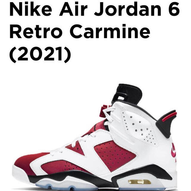 メンズNIKE AIR JORDAN 6 "CARMINE" カーマイン