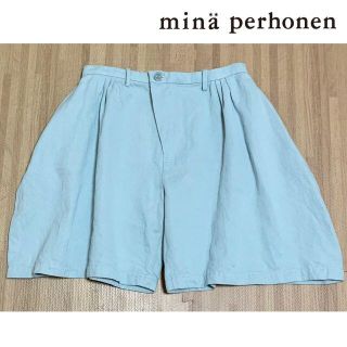 ミナペルホネン(mina perhonen)のミナペルホネン morning field コットン リネン ショートパンツ(ショートパンツ)