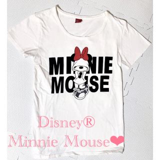 ディズニー(Disney)の新品未使用品♪ トップス Disney ディズニー Tシャツ ミニーマウス 白(Tシャツ(半袖/袖なし))