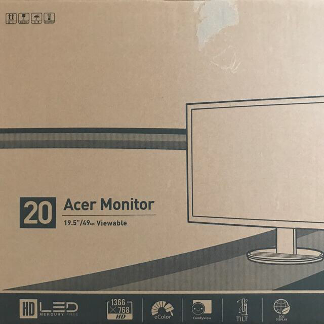Acer(エイサー)のacer モニター① （K202HQL） スマホ/家電/カメラのPC/タブレット(ディスプレイ)の商品写真