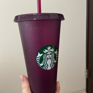 スターバックスコーヒー(Starbucks Coffee)のスターバックス　カップ　紫　reusable cold cup(タンブラー)